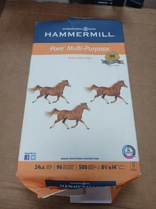 Papel de copia multiusos Hammermill 24 lb 96 brillo 8,5"x14" 500 hojas - Imagen 1 de 3