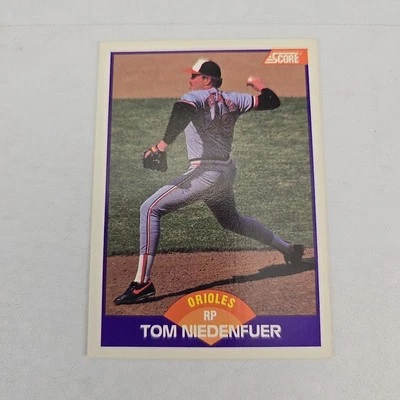 TOM NIEDENFUER 1989 Score #252 No Copyright Promo Prototype Variation Orioles - Image 1 of 2