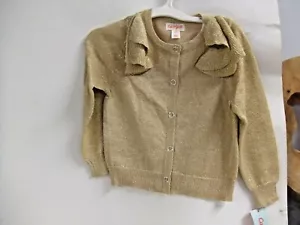 Cat And Jack Girls Toddler EYELET Top BLOUSE SHIRT Long Sleeve Gold Fall Shirt - Picture 1 of 3
