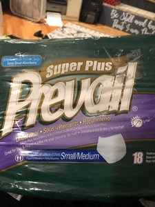 Prevail Super Plus Adjustable Underwear, Small / Medium, Pack of 18 34” - 46” - Picture 1 of 9