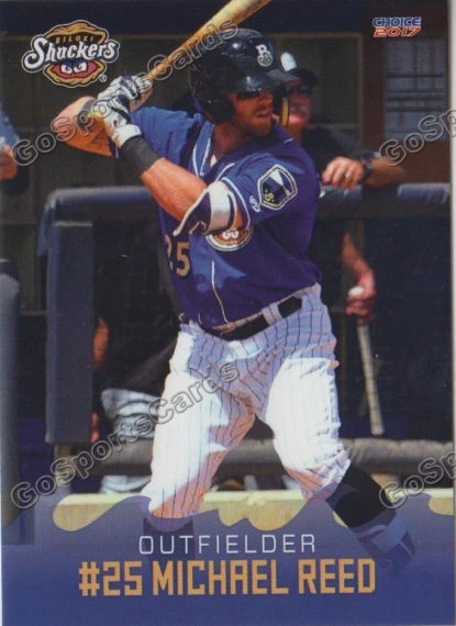 2017 Biloxi Shuckers Michael Reed RC Rookie Milwaukee Brewers - Image 1 of 1