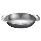 Nonstick Stainless Steel Paella Pan With Double Handles And Flat Bottom-Rm