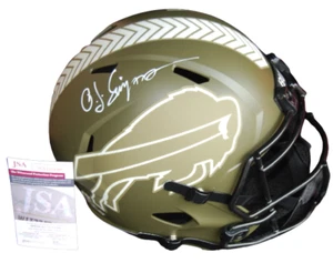 O.J. SIMPSON signed (BUFFALO BILLS) SALUTE TO SERVICE F/S helmet JSA WA221848 - Picture 1 of 2