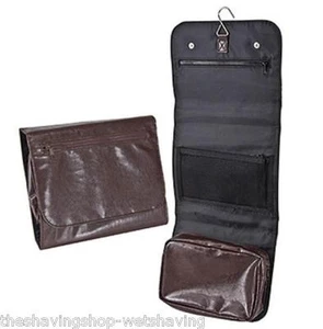 Shaving Accessories Fold Over 'Pleather' Travel Bag - Picture 1 of 1