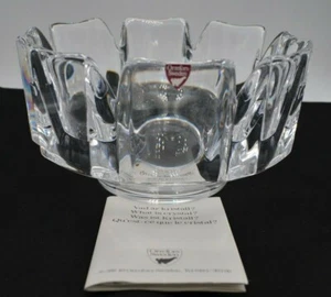 NWT Orrefors Sweden Crystal Serving/Fruit/Salad Bowl-1970s-Lars Hellsten - Picture 1 of 5