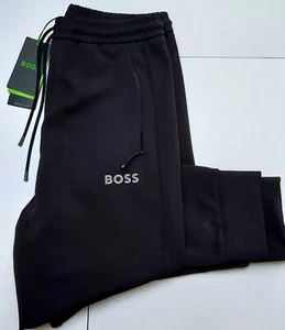 NEW RUNWAY UNISEX HUGO BOSS BOTTOMS PANT TROUSERS JOGGERS SUMMER BLACK SMALL - Picture 1 of 14