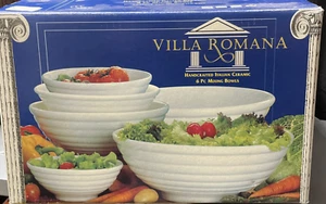 Villa Romana ~ Juego de 6 cuencos mezcladores ~ Cerámica ~ Hecho en Italia - Imagen 1 de 6