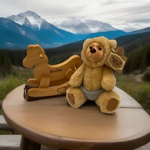 Raikes Bears - Nursery Miniatures Collectible Ben and Rocking Horse 6 inch 1990 - Picture 1 of 12