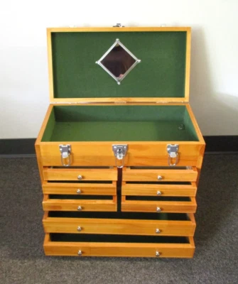 Cofre de almacenamiento de minerales de madera Foto 1 de 4