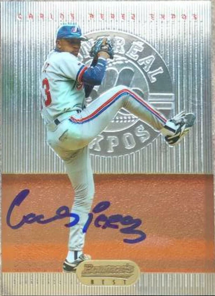 Carlos Perez Autographed 1995 Bowman's Best #72 Rookie Card  - Image 1 of 1