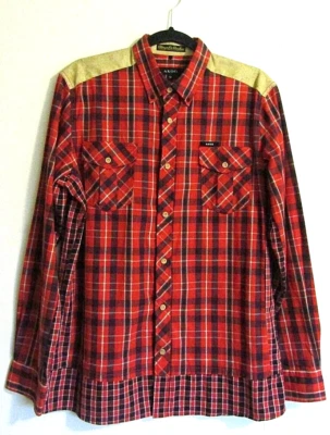 Camisa Western AKOO Always On Vacation, Rojo Cuadros, Rodeo Rancho Vaquero Unisex M Foto 1 de 4