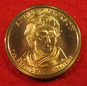 2008 D Denver Andrew Jackson Presidential Dollar - Uncirculated - Satin - Picture 1 of 3