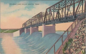 c1940s Spillway Lake Dallas Denton Texas linen postcard C925 - Picture 1 of 2