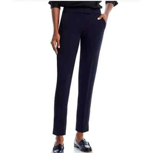 $265 THEORY - Navy Blue Ibbey 2 Admiral Crepe Dress Pants - Women's Size 8 🔥 - Picture 1 of 11