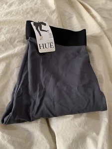 HUE High Waist Black Out Ponte Leggings Cobblestone Size S (4-6) - Picture 1 of 8