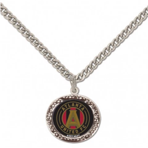 Atlanta United FC WinCraft Women's Team Color Necklace w Charm Clamshell (18") Cover
