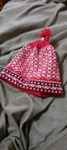 Norwegian Kids Knit Cap Red with White Small size - Picture 1 of 5