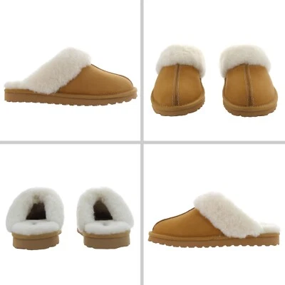 Timberland Women's SHEARLING SCUFF SLIPPER Wheat Nubuck Multiple Size NIB - Image 1 of 4