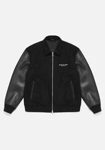 Mki Miyuki Zoku Black Leather Varsity Jacket - XXL / 54 New UVP £595 London UK - Bild 1 von 6