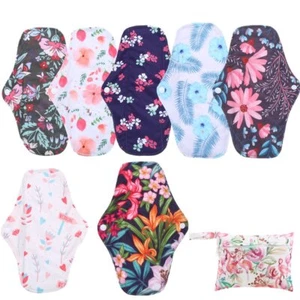 Reusable Waterproof Bamboo Charcoal Menstrual Pads Sets-Panty Liner Regular F... - Picture 1 of 9