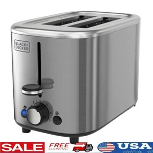 Stainless Steel 2-Slice Toaster Extra Wide Slots 7 Toast Settings High Lift New - Bild 1 von 10