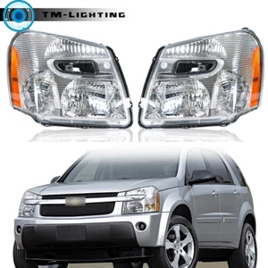 For 2005 06-2009 Chevrolet Equinox Halogen Headlights Chrome Housing Left+Right - Bild 1 von 8