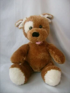 Build A Bear Brown Sugar Puppy Dog 15" Plush Stuffed Toy White Eye Patch - Picture 1 of 3