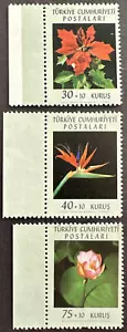 Turkey 1962 Scott #B90-B92 Set of 3 MNH OG Flowers - Picture 1 of 2