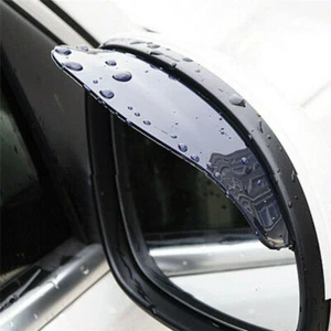 2X Car Rain Boards Eyebrow Guard Rear View Side Mirror Sun Visor Car Accessories - Picture 1 of 12