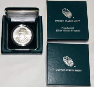William H Harrison US Mint Presidential Silver Medal W/ Box & COA - Picture 1 of 3
