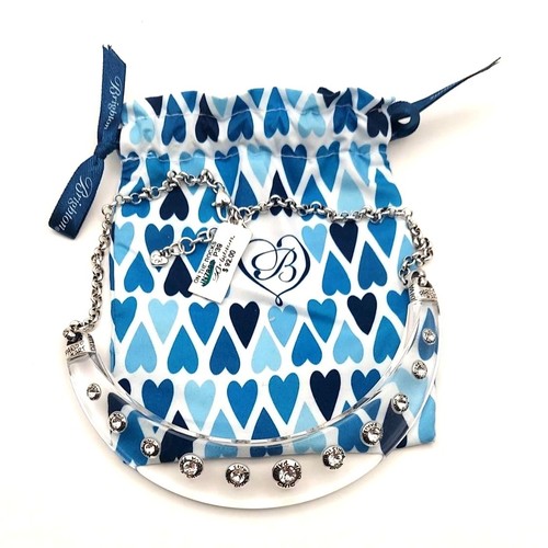 VETEMENTS Collana collare Brighton On The Rocks cristallo placcato argento nuova con etichette ritirata IN7892P39