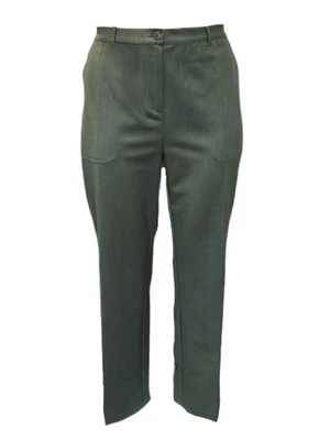 Pantalones rectos para mujer Marina Rinaldi Kaki Racconto nuevos con etiquetas Foto 1 de 3