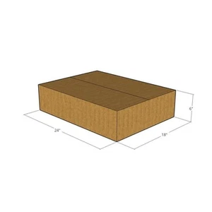 24x18x6 New Corrugated Boxes for Moving or Shipping Needs - 32 ECT - Picture 1 of 2