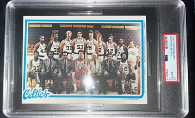 1980 Topps Pin-Ups Boston Celtics Larry Bird Rookie RC Rookie TALL BOY PSA 6 Foto 1 de 2
