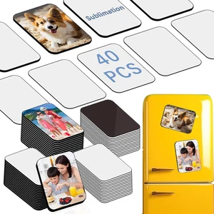 80 Stück Sublimation Magnet Rohlinge Großpackung 5,5 x 7,5 cm Rechteck, 40 Stück Sublimation Bl - Bild 1 von 12