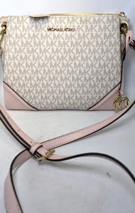 Neu mit Etikett Michael Kors Nicole große Handtasche drei Fächer Crossbody Rouge Pink - Bild 1 von 12