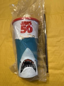 AMC Exclusive Jaws 50th Anniversary Movie Cup Red White Blue Brand New Sealed - Picture 1 of 3
