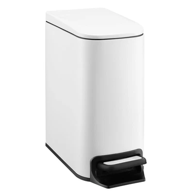 Slim Bathroom Trash Can with Lid Soft Close, Step Pedal, 6 Liter / 1.6 Gallon St - Image 1 of 4
