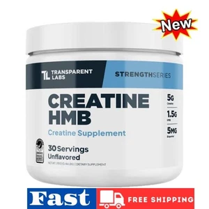 Transparent Labs $ Creatina Monohidrato HMB Polvo Fuerza Muscular Sin Sabor- - Imagen 1 de 10