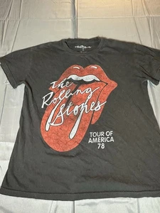 The Rolling Stones T-Shirt Herren L schwarz Tour of America 1978 Grafik Rock Band - Bild 1 von 4