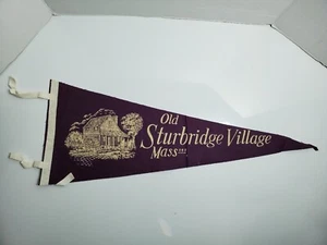 Vintage Old Sturbridge Village Massachusetts Pennant Souvenir Felt - Picture 1 of 13