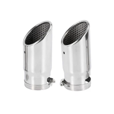 2 хромированных наконечника глушителя выхлопной системы для Mercedes Benz C180 трубы из нержавеющей стали - Изображение 1 из 4