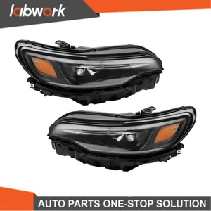 Labwork Headlight For 2019-22 Jeep Cherokee Black LED Type W/Ballast Right+Left - Picture 1 of 18