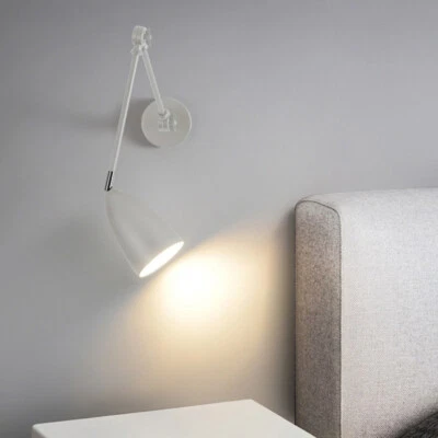 COB LED Retractable Wall Light E14 Bulb Dimmable/N Bedroom Bedside Lamp Fixture - Image 1 of 4
