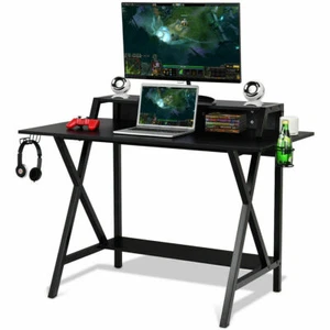 Supporto Cuffie Tazza Tavolo Gaming Scrivania Gioco All-In-One Striscia Alimentazione Telaio Stabile - Foto 1 di 7
