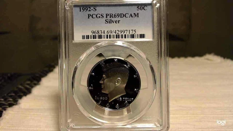1992 S 50C Silver Kennedy Half Dollar Proof PCGS PR69DCAM Cover