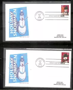 US SC # 3688-3691 Christmas Snowman. Christmas 2002, FDC. Armaster Cachet. - Picture 1 of 2