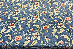 Waverly Forest View Sky Blue Birds Drapery Upholstery Fabric By the Yard - Picture 1 of 5