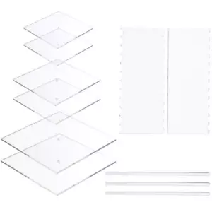 Acrylic Square Cake Disk Set - Cake Discs Circle Base Boards with Center Hole... - Picture 1 of 7