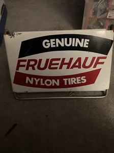 Vintage Fruehauf Nylon Tire Sign Display Stand (one Side Only) - Picture 1 of 8